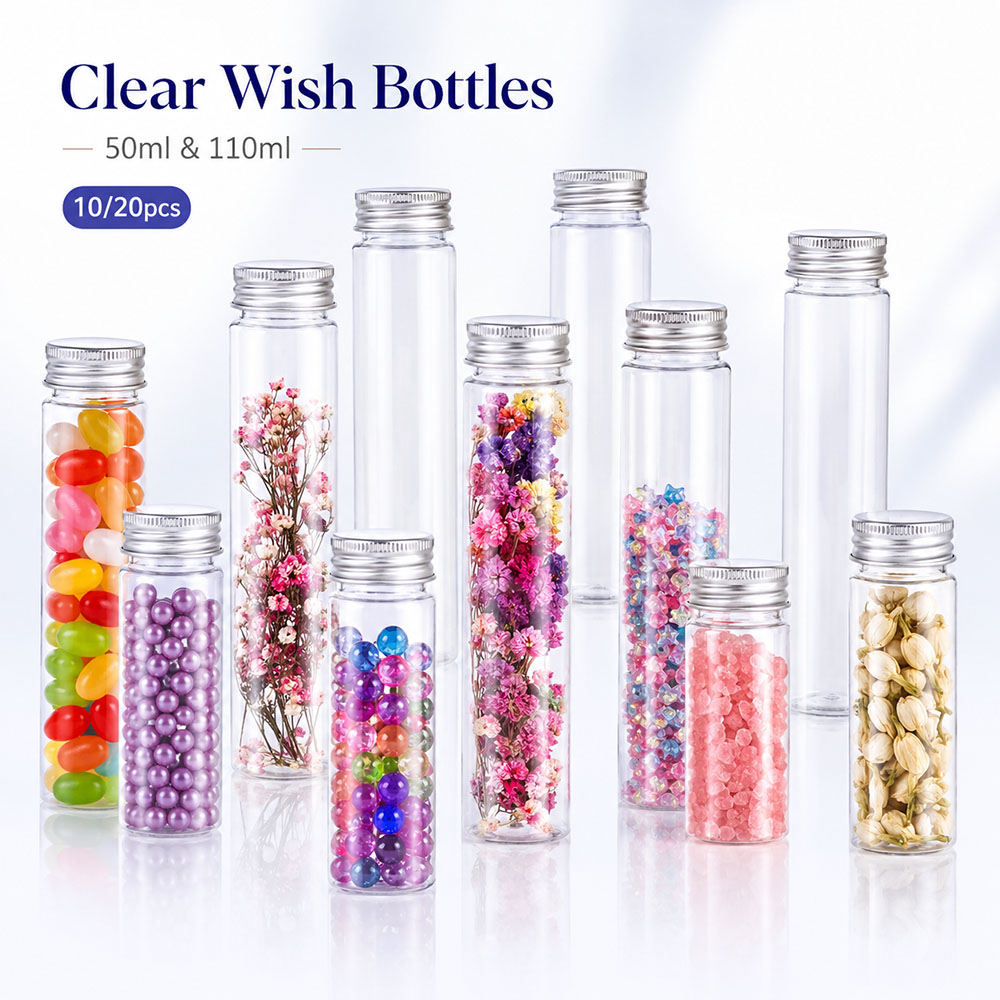 Reusable Bottle - 20 szt. 50ml/100ml Przezroczyste Płaskie Tubki