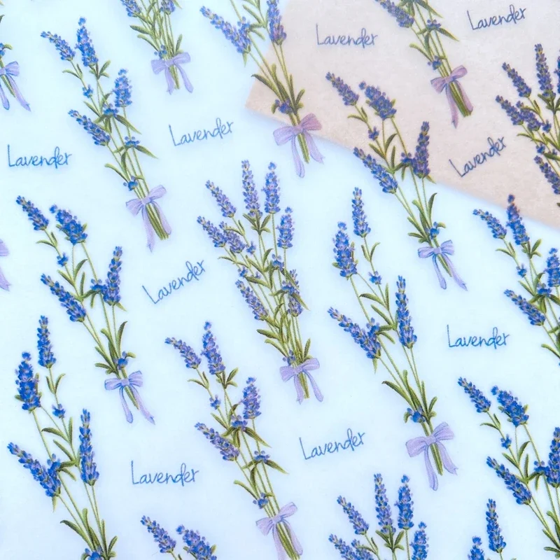 Beeswax Wrap - 100szt Lawendowy ręcznie robiony papier do