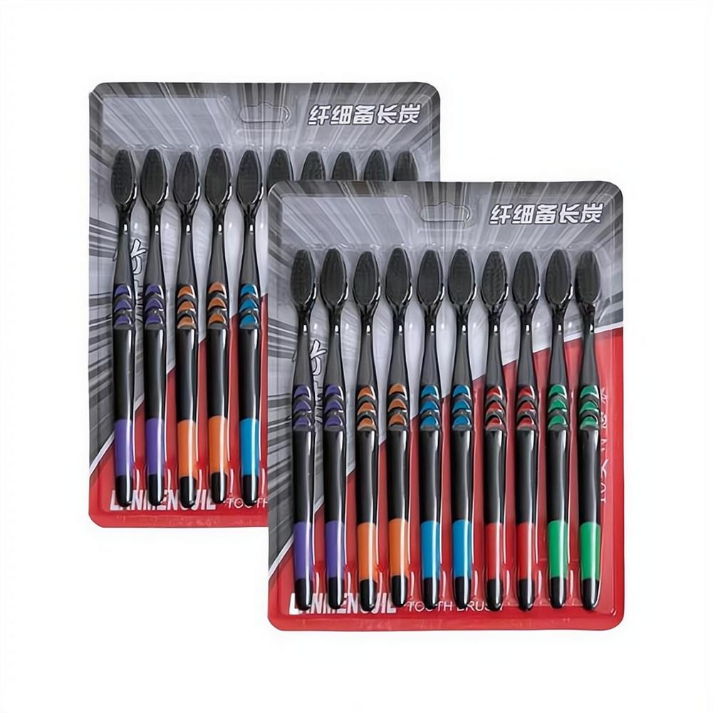 Bamboo Toothbrush - 10 sztuk w opakowaniu, miękkie szczoteczki