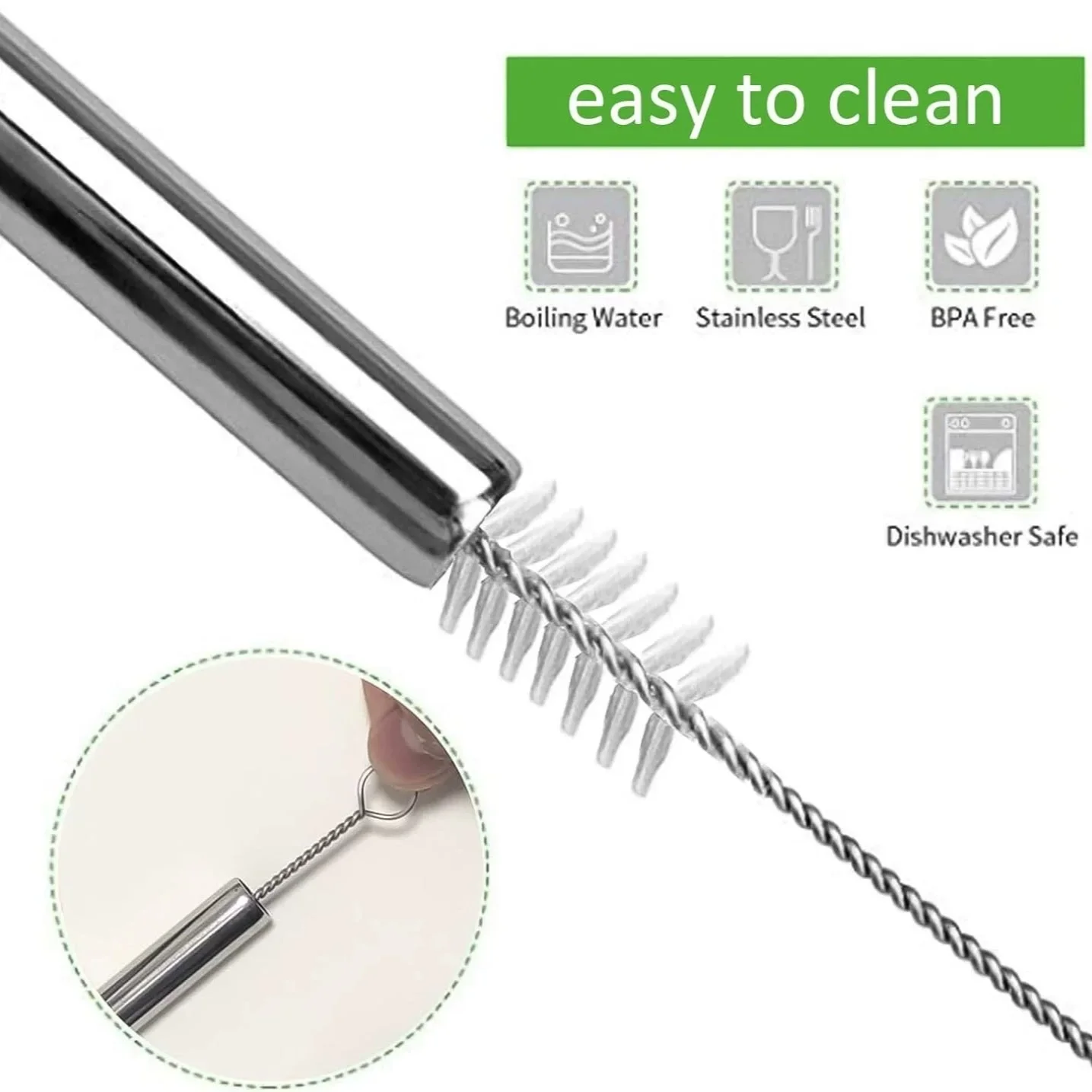 5/10 szt. Słomek do picia wiel – Reusable Straw recenzja i cena